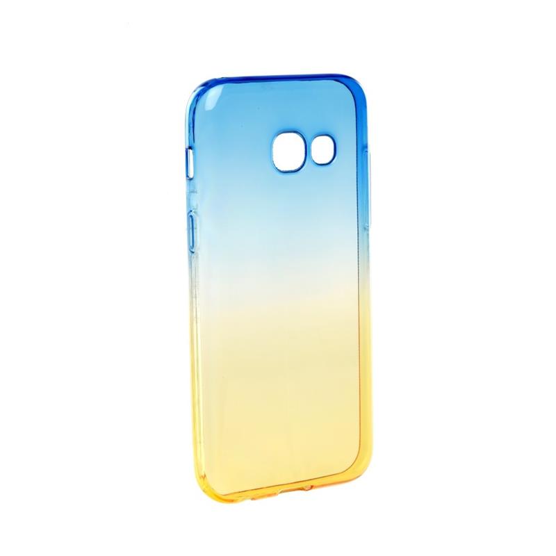OVITEK SILIKON FORCELL OMBRE GALAXY A8 2018 BLUE-GOLD