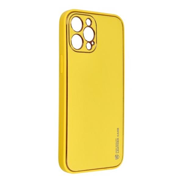 OVITEK SILIKON FORCELL USNJE IPHONE 13 PRO MAX YELLOW
