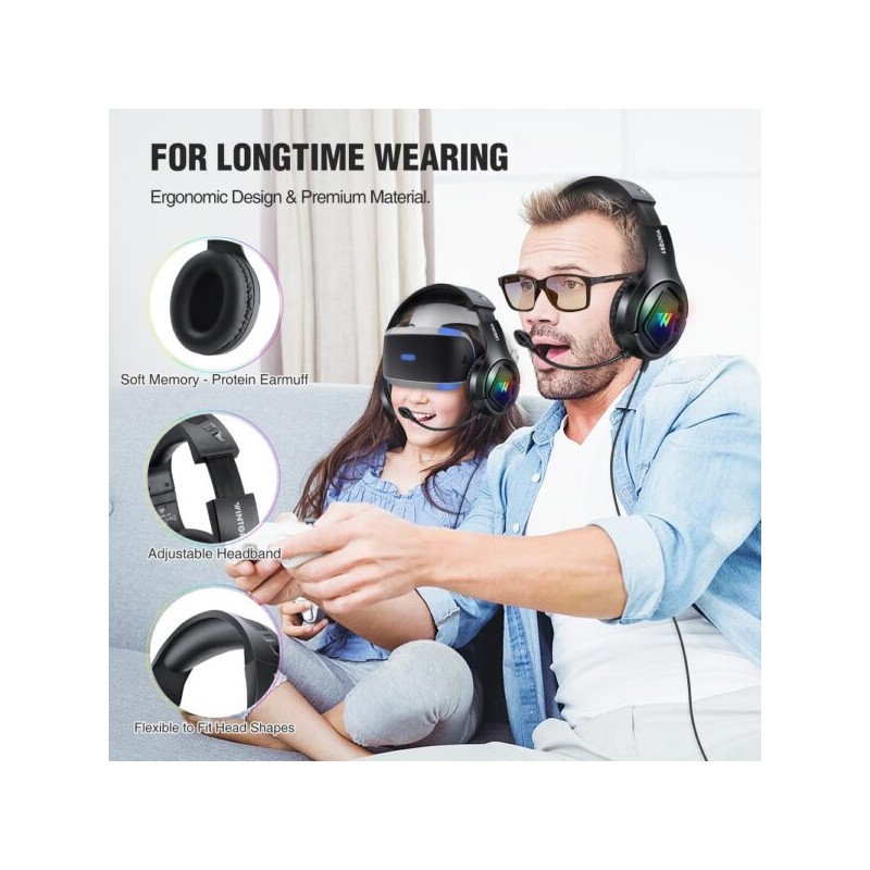 Gaming slušalke 3D Stereo zvok z mikrofonom Wintory M1 Black